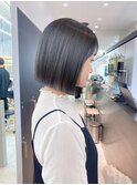 ショートボブ×髪質改善/縮毛矯正/黒髪前髪小顔カット[横浜]