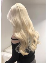 ベレーザ 渋谷(BELEZA) 11212ミルクティーベージュ韓国風巻きホワイトブロンドロング