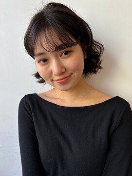 ガーデン 銀座(GARDEN) パーマ ボブパーマ 黒髪ヘア ニュアンスパーマ 前髪 似合わせ