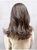 ロング顔周りレイヤーくびれヘア_ba539041