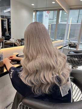 ラピス 渋谷本店(Lapis) ミルクティーカラー/シールエクステ/ハイトーン/髪質改善