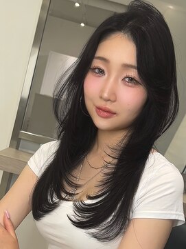 ヨロ 渋谷(YOLO) 韓国ヘアーハッシュカットレイヤーカットハイライトカラー