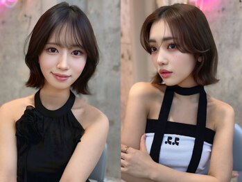 シー バイ ロンド 新宿(Sea by Lond)の写真/360度どこから見ても可愛い！小顔映え前髪カット&顔周りデザインで女性らしさ◎理想の毛流れ［新宿/前髪］