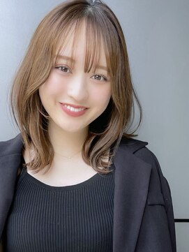 トルネード(TORNADO) 面長 ミディアムレイヤー オリーブブラウン レイヤーカットA1023