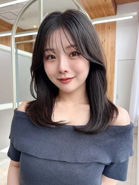 アフロート エル 錦糸町(AFLOAT L) 小顔に見える前髪！くびれレイヤー × オリーブグレージュ