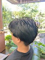 ナンバーエイト(number eight)&nbsp;爽やかナチュラルセンターパート黒髪メンズショート20代