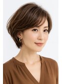 ショートカット・レイヤーカット×白髪ぼかし