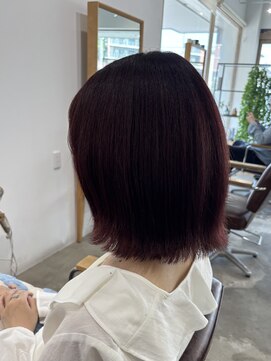 サロン(SALON) 結べるボブ/ワインレッドカラー