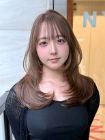 ニューヨークニューヨーク 梅田茶屋町店(NYNY)&nbsp;ハッシュカット　セミロングレイヤー　ブリーチなしベージュ