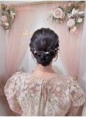 シニヨン アップヘア お呼ばれヘア ヘアセット