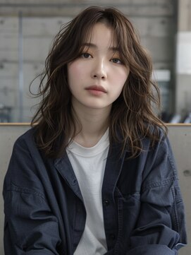 ノラ シブヤ(NORA) 小顔ミディアムパーマミディアムデジタルパーマボブパーマ前髪