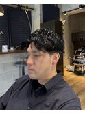 大人ツーブロックパーマ