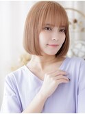 夏カラーブリーチなし切りっぱなしミニボブレイヤー20代30代Te3