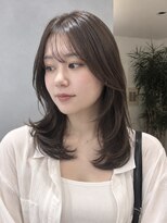フォト イケブクロ(foto IKEBUKURO)&nbsp;大人可愛いミディアムレイヤー/顔まわり/グレージュ池袋20代30代