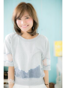 ミック ヘアアンドビューティー 大山店(miq  Hair&Beauty) やわらかくびれカールで、、キレイ☆ミディ