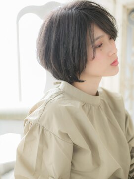 モッズ ヘア 福岡姪浜店(mod's hair) *mod's姪浜*…斜めバングの前下がり小顔ワンサイドショートc