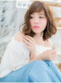 ■mod's上尾7-7★■前下がりフォルムの…ふんわりシフォンミディ