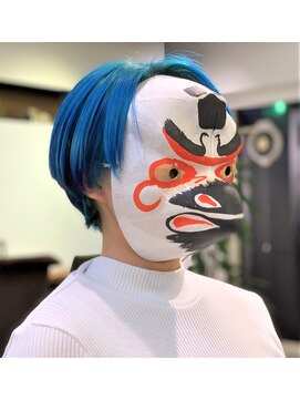 コマ(coma) 【coma中野】空色ボブ_外ハネボブアッシュブラウン