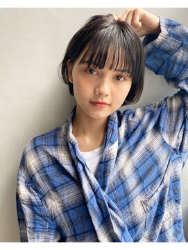 クラン(clan) 大人かわいいココアブラウン前髪ボブ