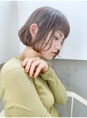 当日OK♪おしゃれ女子必見♪【ミニボブ×ベージュ】が可愛い♪