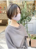 オリーブアッシュ 丸みショート 大人ショート 【横浜】
