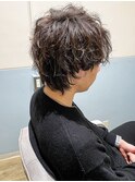 マッシュウルフ韓国ヘア束感カットツーブロックツーブロ