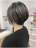 (稲毛)ショートヘア×立体感ハイライト