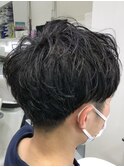 MEN'S HAIR  センターパート ツイストスパイラル コンマヘア