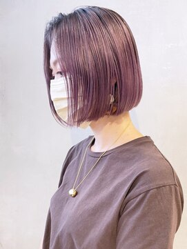 アルバム 渋谷パルコ(ALBUM) ラベンダーボブ_チェリーブラウンフェミニンロング_ba337641