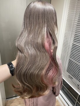 ループ(LOOP) グレージュインナーカラー ピンク