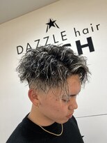ダズルヘアラッシュ(DAZZLE hair RUSH) ツイストスパイラルパーマ×ホワイトハイライト