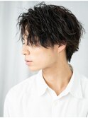 20代30代ツイストスパイラルパーマ黒髪フェザーマッシュF草加