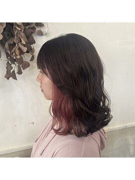 ボアップ 新居浜店(boappu) #インナーカラー#インナーピンク#ブリーチありカラー