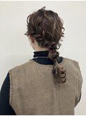 ふわふわ編みおろしヘアセット
