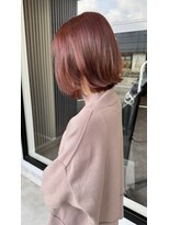 ナンバー(number+)&nbsp;20代30代40代小顔ひし形くびれボブピンクオレンジ艶感