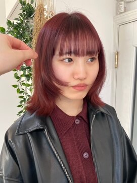 シンク オモテサンドウ(sync omotesando) レイヤーボブチェリーレッド