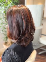 アトリエアルシュ(atelier ARCHE) ヘナ染めで暗い髪色をハイライトで明るい髪色に