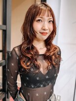 ヴヴ(Bub) 顔周りカット ブラウンベージュ ウェーブパーマ オン眉 艶髪