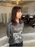 レイヤースタイル×チェリーブラウン