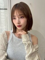 ポーチバイハニー オモテサンドウ(PORCH by HONEY omotesando) タッセルボブ/切りっぱなしボブ/ワンレン/ミルクティーベージュ3
