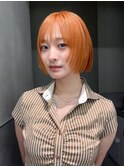 ボブショートミディアムブリーチおくれ毛_F30988