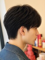 オーシャントーキョー サニー 原宿(OCEAN TOKYO Sunny)&nbsp;韓国マッシュフェザーパーマニュアンスパーマセンターパート黒髪