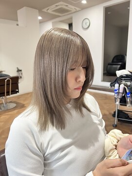 オーダイム(ou' dime) ハイトーンケアブリーチダブルカラーレイヤーカットウルフカット