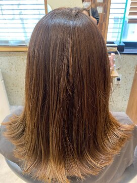 ヘアリゾート粋 トゥジュ 池袋東口店(tujuh) 髪質改善ブラウンベージュ/ミディアム/外ハネレイヤー