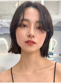 新杉田レイヤーカット韓国ダブルカラー顔周り前髪カットボブ