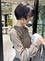 フィルムス 表参道(FILMS)&nbsp;ダークパープル/レイヤーボブ/顔周りレイヤー/ミルクブラウン