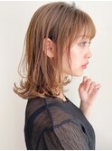 ミディアムレイヤー、外ハネボブ、グレージュ、脱白髪染め☆