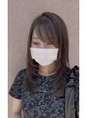 小顔見え顔周りレイヤーミディアム