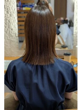 ヘアメイクアモーレ 光の森店(Hair Make Amore) オリーブマロンベージュ×髪質改善縮毛矯正