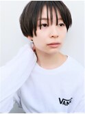 黒髪シンプルショートヘアスタイル〈表参道drop〉
